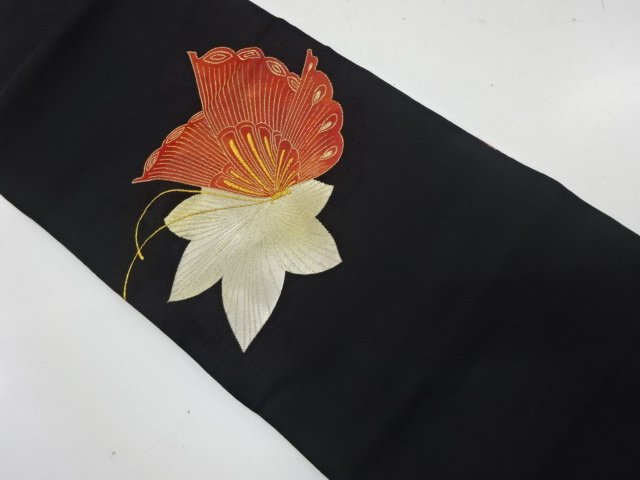 JAPANESE KIMONO / NAGOYA OBI / WOVEN FLOWER & MAPLE 